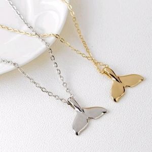 NEW NAUTICAL WHALE TAIL NECKLACE- GOLD